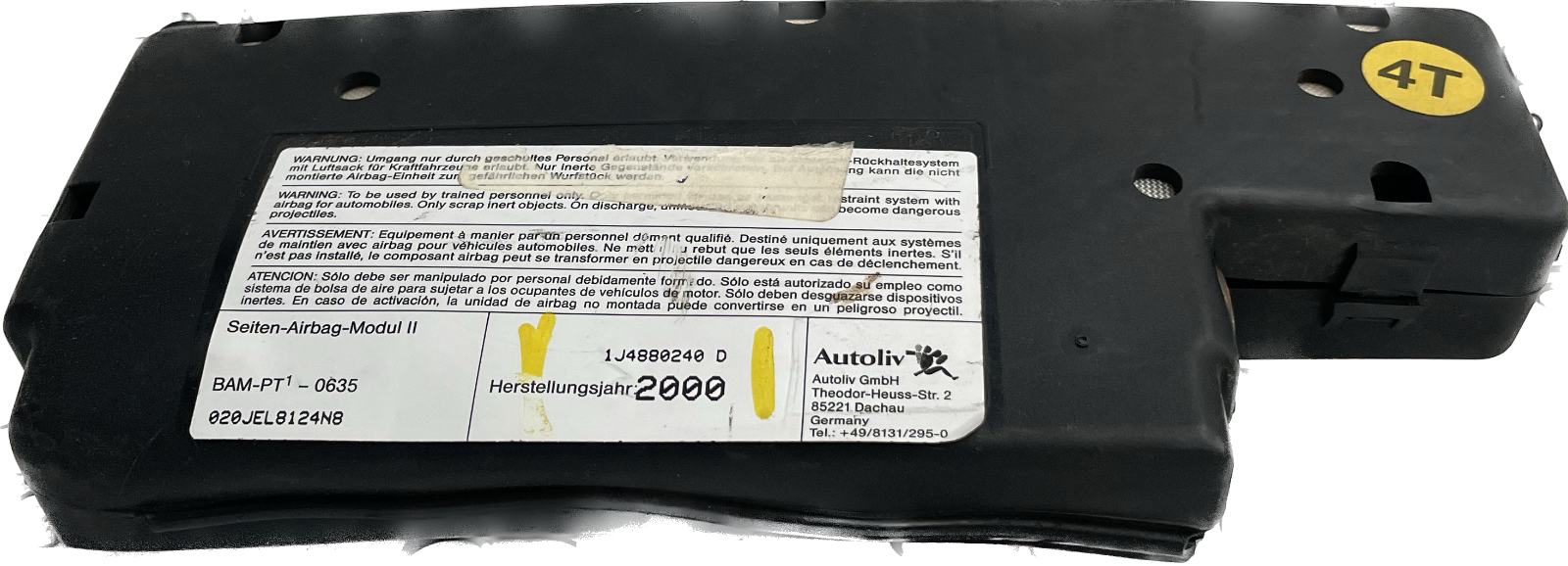 Airbag Laterale Sedile Destro VW Golf IV 2002 - 1J4880240