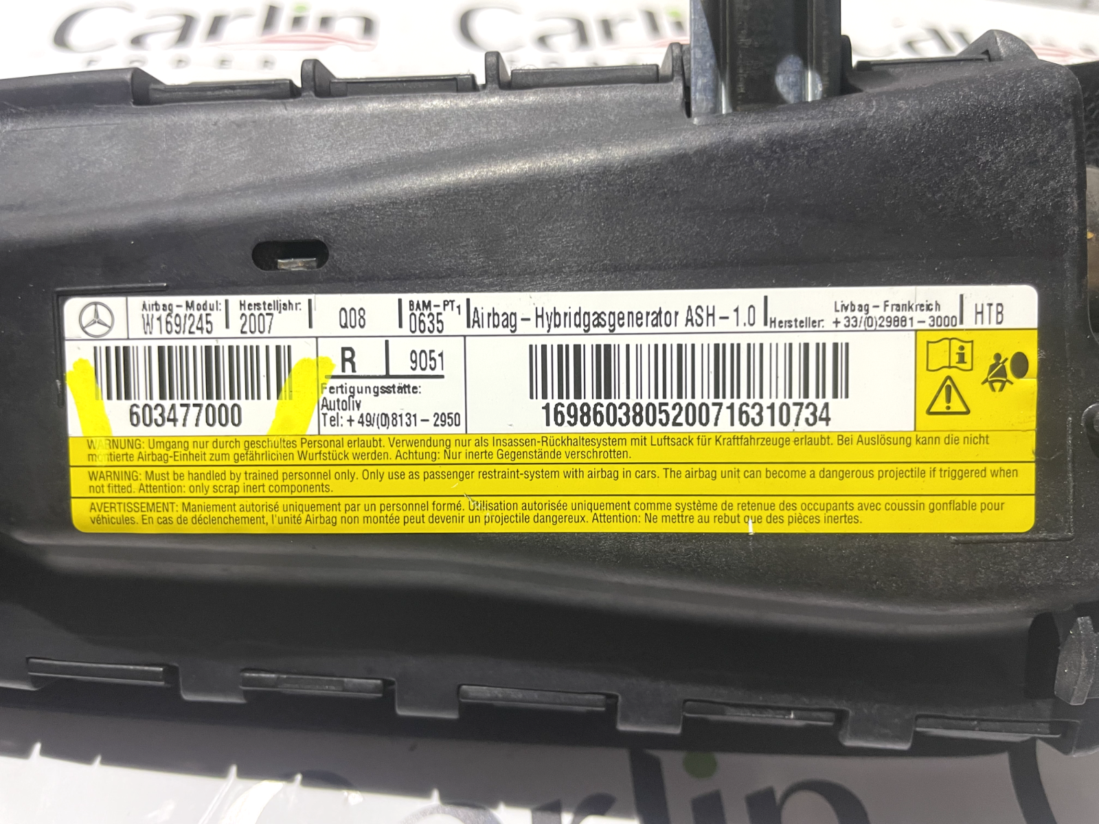 Airbag Sedile Destro Mercedes Classe A 603477000 3