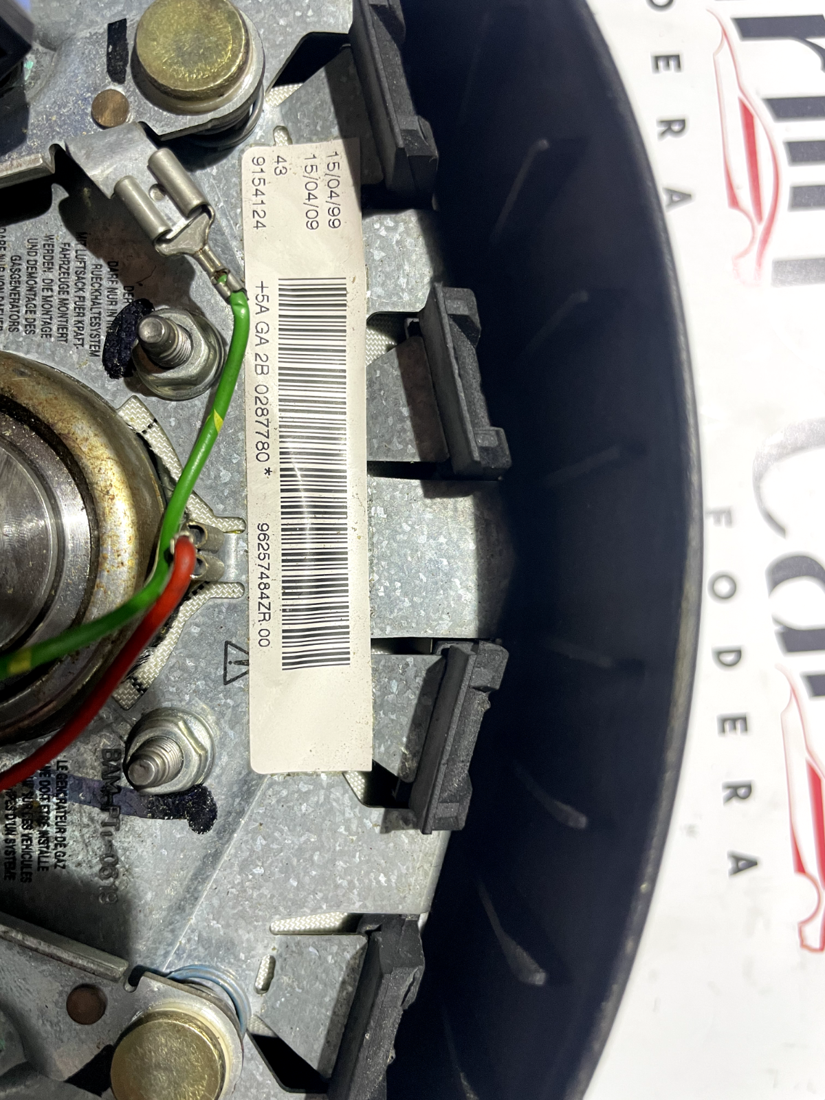 Airbag Volante Peugeot 206 96257484ZR00 detail 3