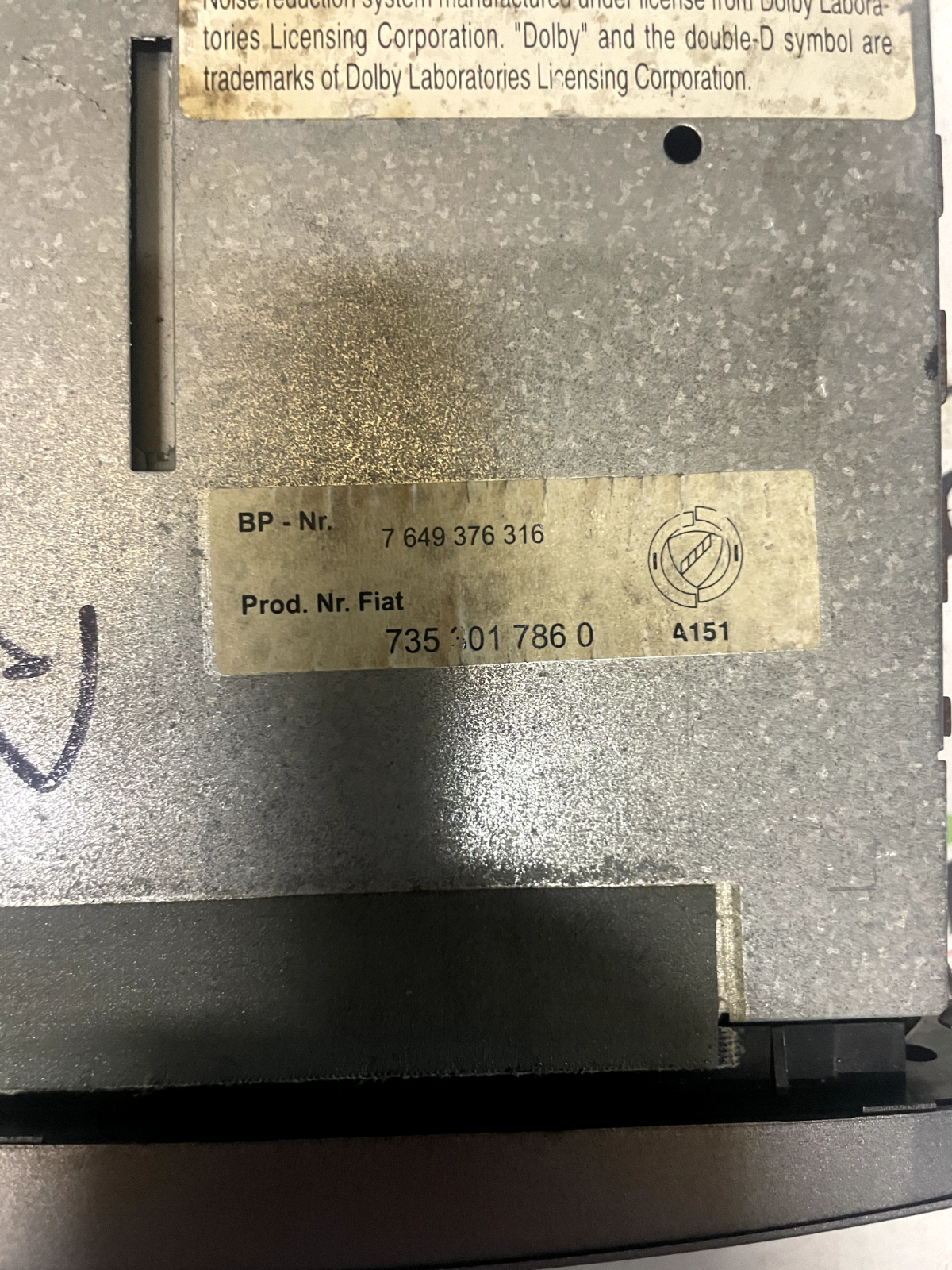 Autoradio Blaupunkt Alfa Romeo 147 7353017860/7649376316  detail 2