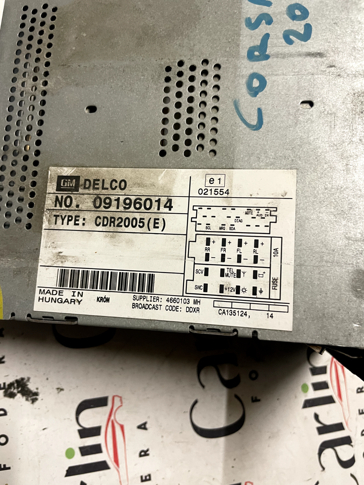 Autoradio Opel Corsa C - Codice 09196014 detail