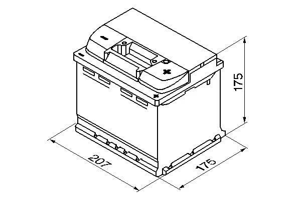 Batteria BOSCH S4 001 12V 44Ah 440A B13 detail 3