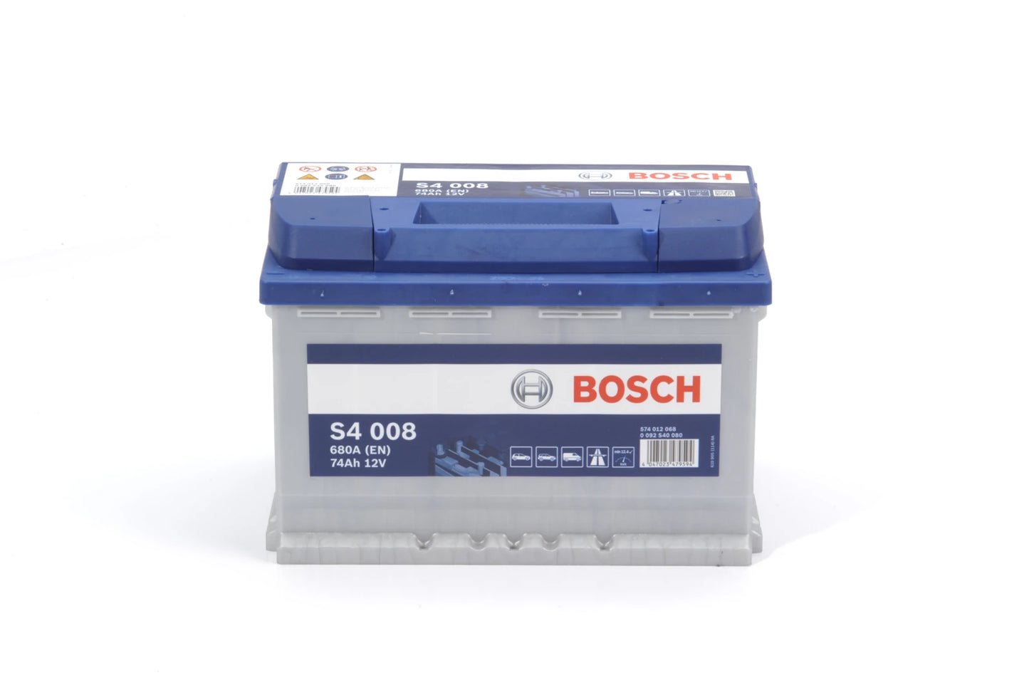 Batteria BOSCH S4 008 12V 74Ah 680A B13 detail battery