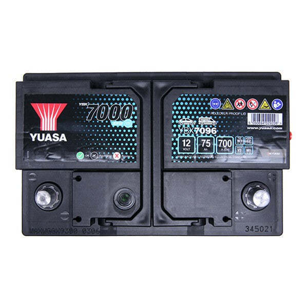 Batteria auto YUASA YBX7096 12V 75Ah 700A PIN