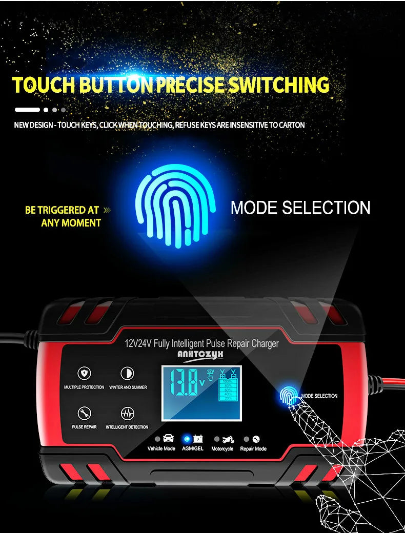 Caricabatteria Auto-Moto Automatico con Display LCD | 12/24V 6/8 A datasheet 1