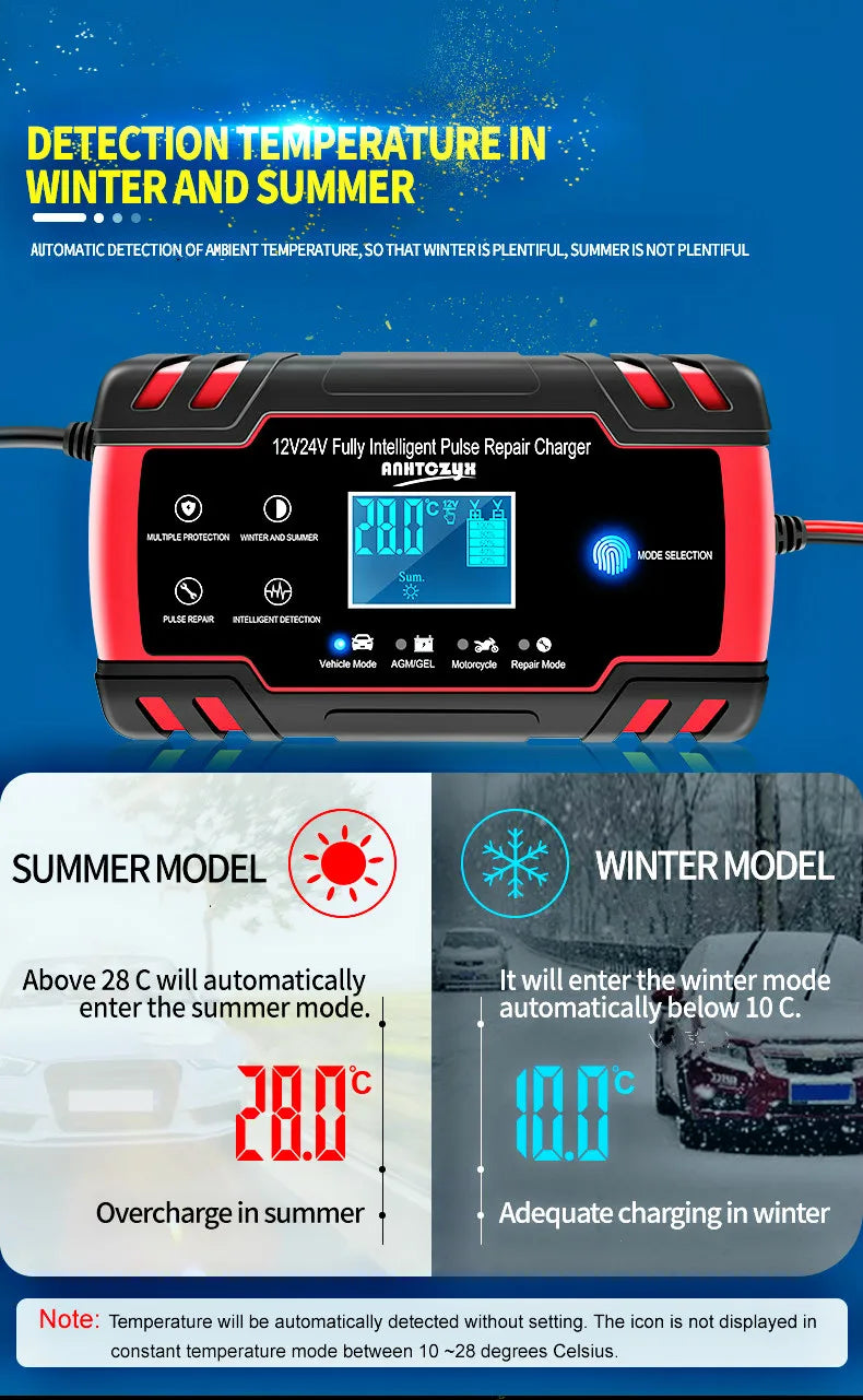 Caricabatteria Auto-Moto Automatico con Display LCD | 12/24V 6/8 A datasheet 4