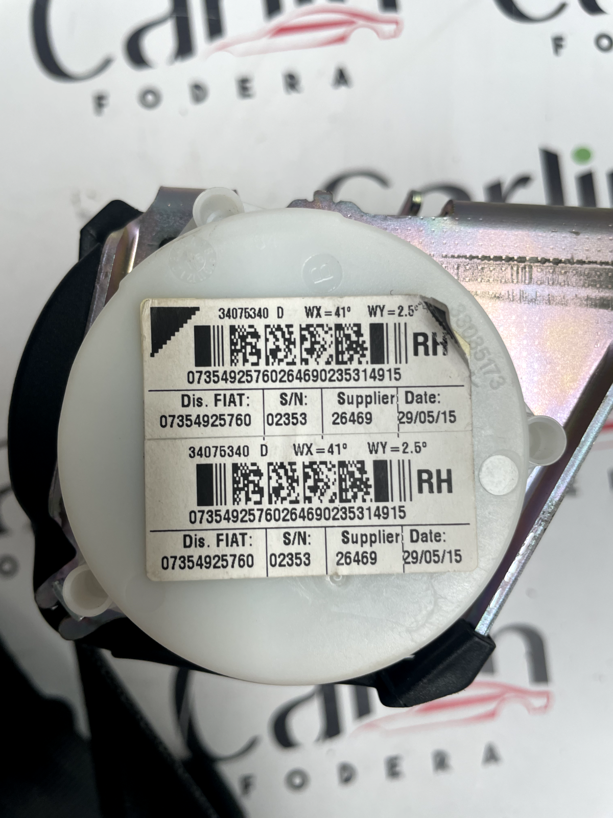 Cintura di Sicurezza per FIAT 500 07354925760 detail code