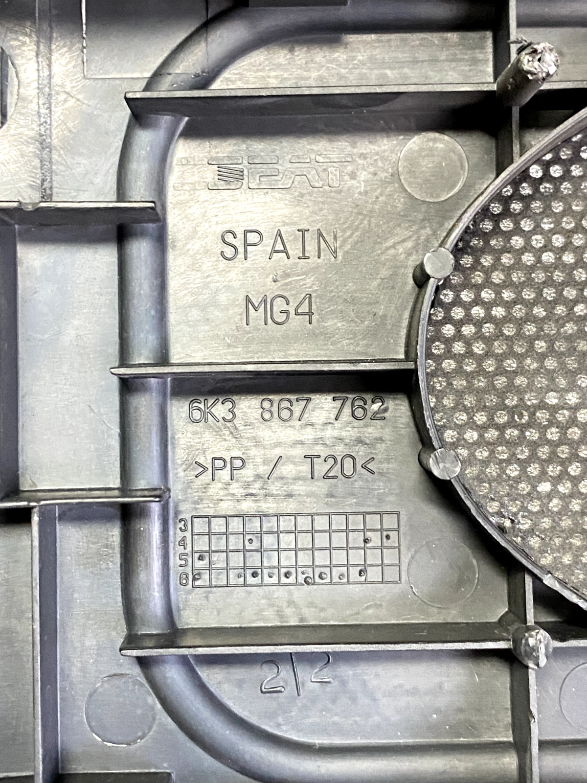 Coppia Rivestimento Altoparlanti Cappelliera Seat Ibiza 6K 6K3867762 DX 6K3867761 SX detail 2