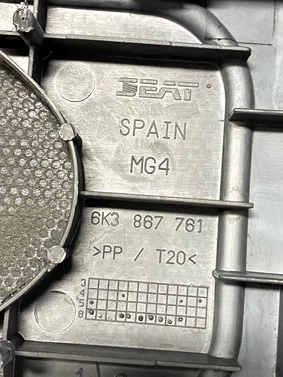 Coppia Rivestimento Altoparlanti Cappelliera Seat Ibiza 6K 6K3867762 DX 6K3867761 SX detail 3