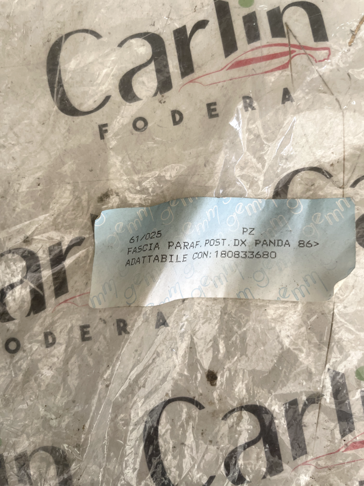 Fasce Parafango Posteriore FIAT PANDA (86>) - 180833680 detail code