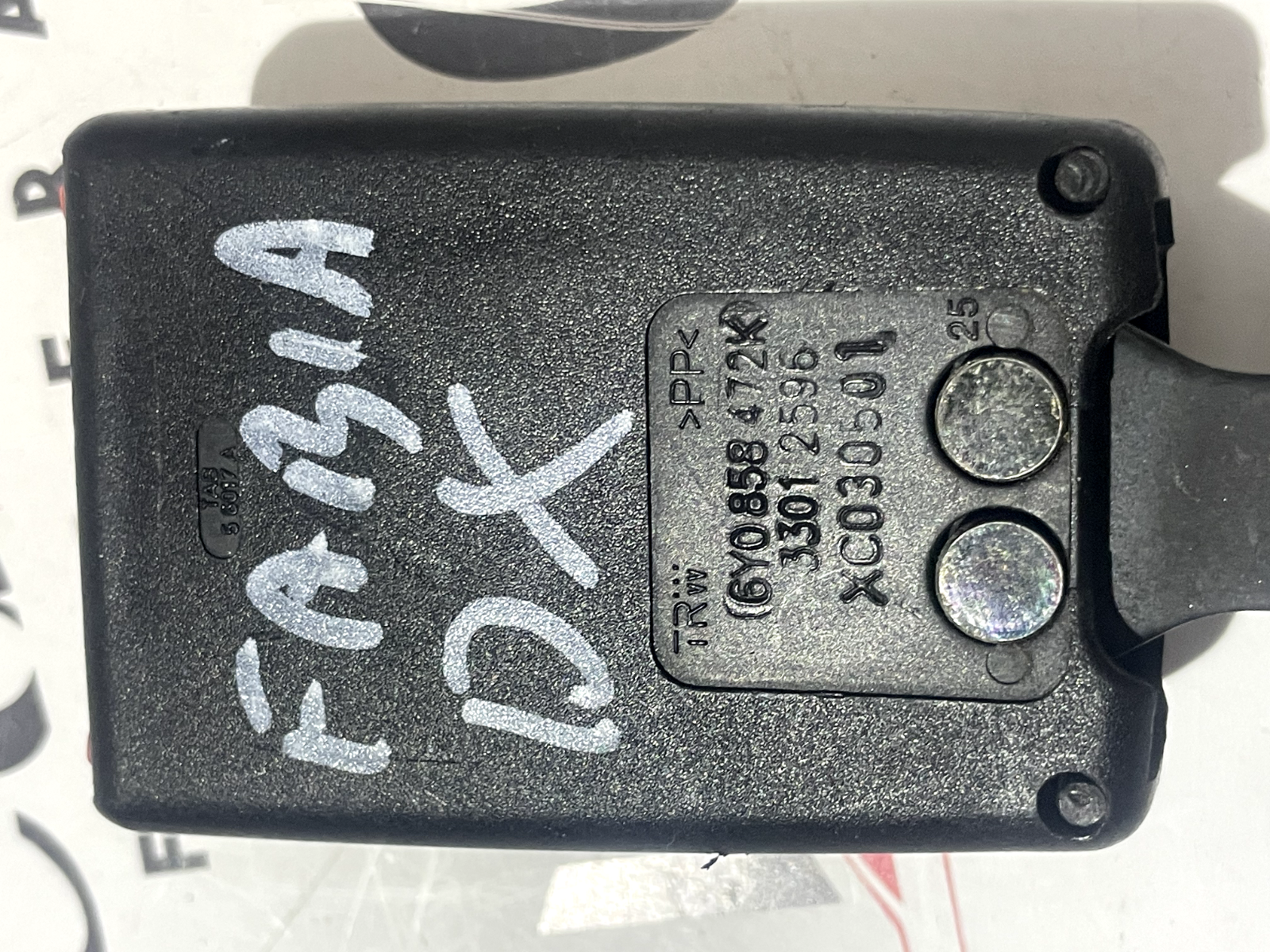 Fibbia Cintura di Sicurezza DX Skoda Fabia 6Y0858472K detail 3