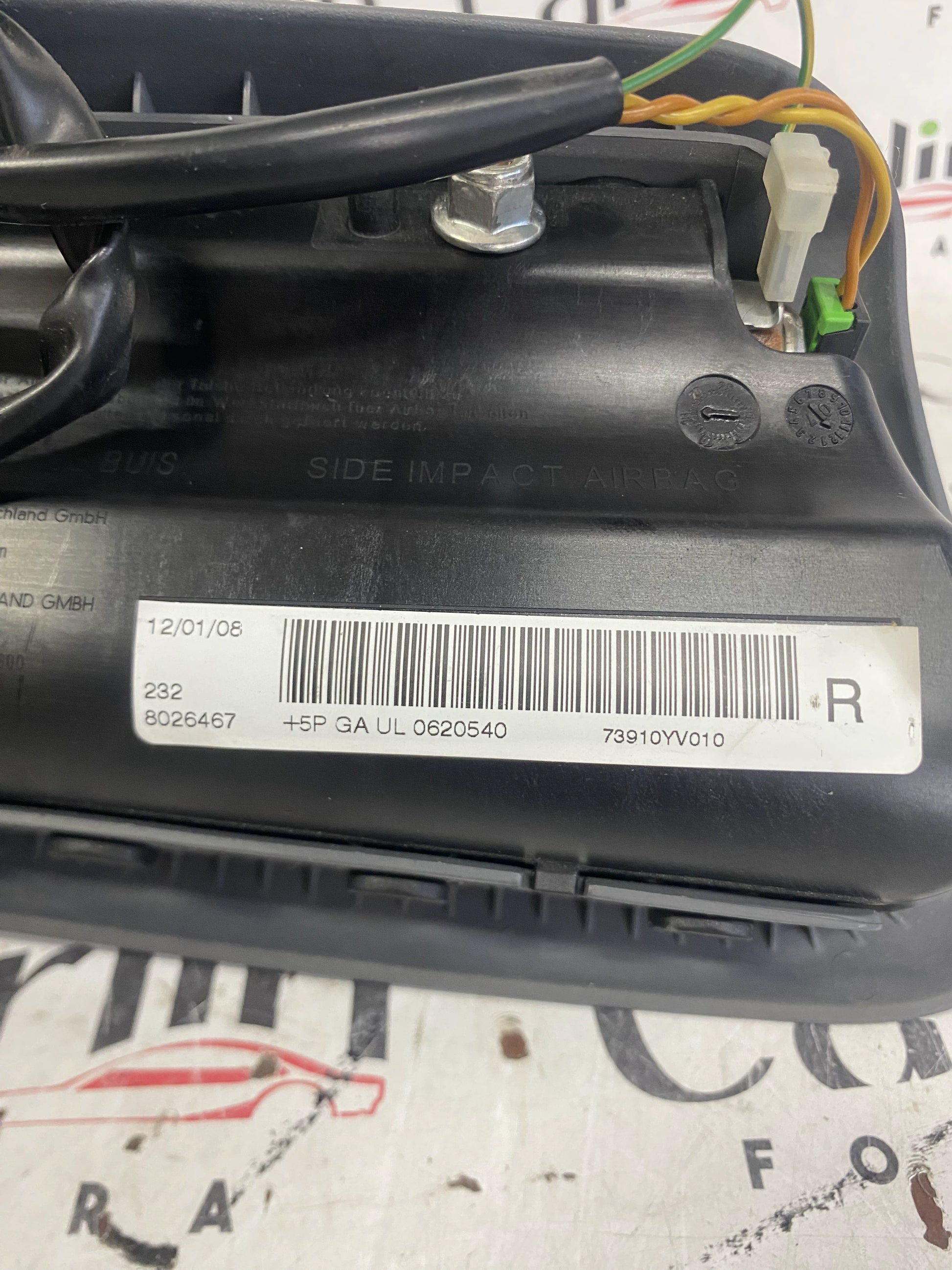 Airbag Sedile Destro CITROËN C1 / PEUGEOT 107 / TOYOTA Aygo – Cod. 73910YV010 | Originale Usato 4