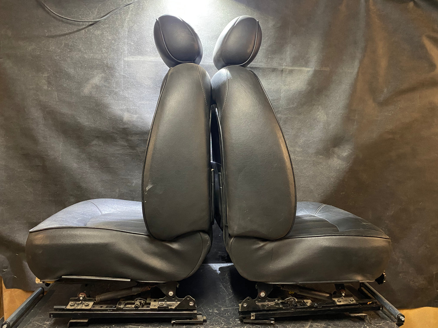 Rover 45 - Set Sedili Anteriori Destro e Sinistro in Pelle Nera - Usati in Buone Condizioni