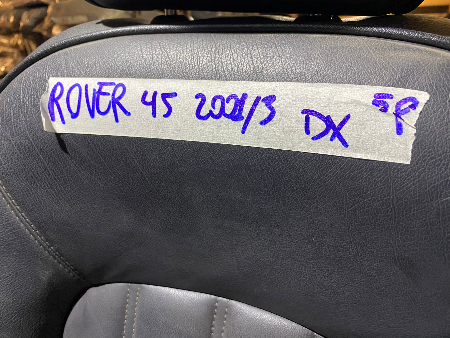 Rover 45 - Set Sedili Anteriori Destro e Sinistro in Pelle Nera - Usati in Buone Condizioni