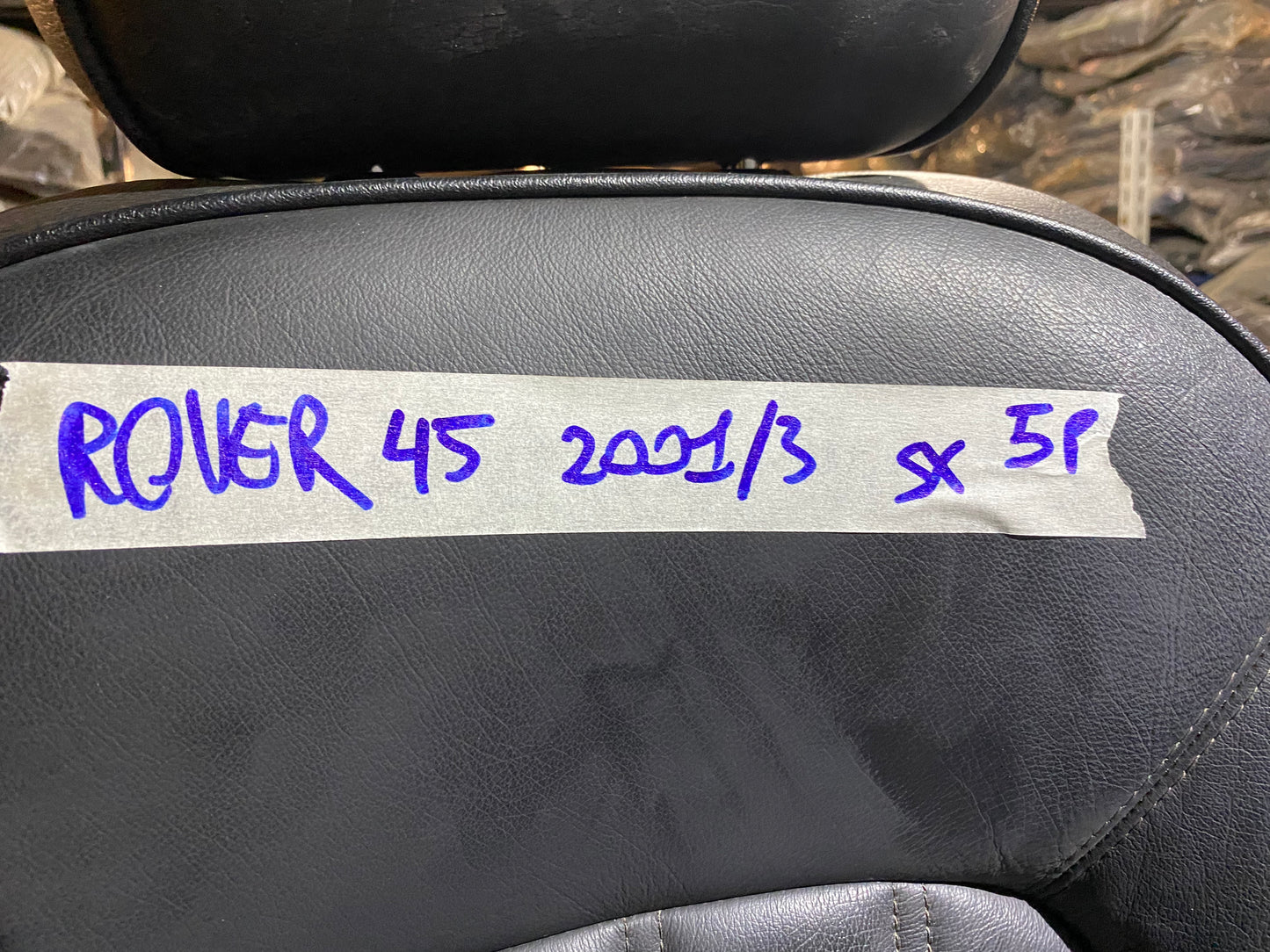 Rover 45 - Set Sedili Anteriori Destro e Sinistro in Pelle Nera - Usati in Buone Condizioni