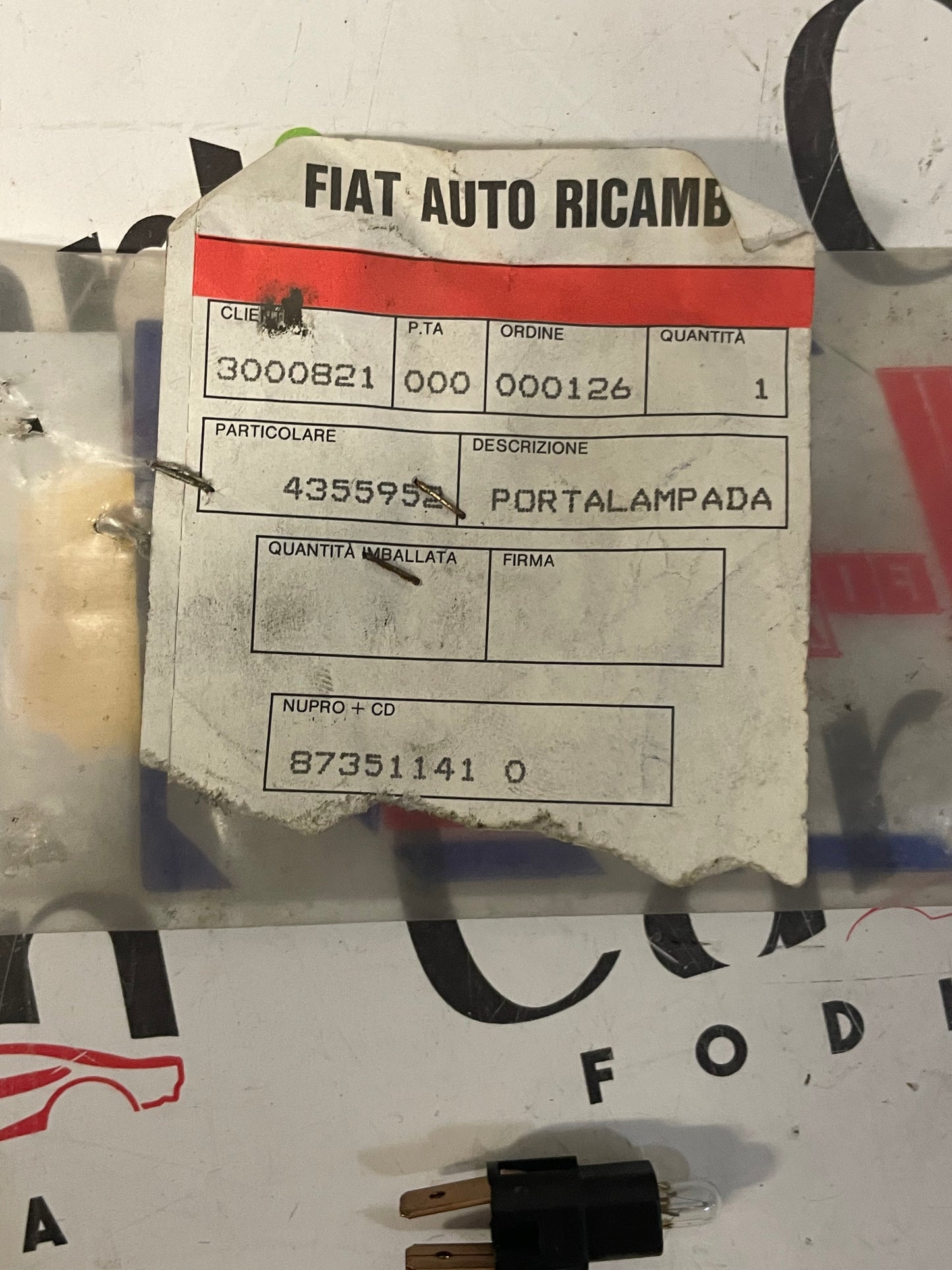 PORTALAMPADA - FIAT, LANCIA, FIAT PROFESSIONAL - 4355952