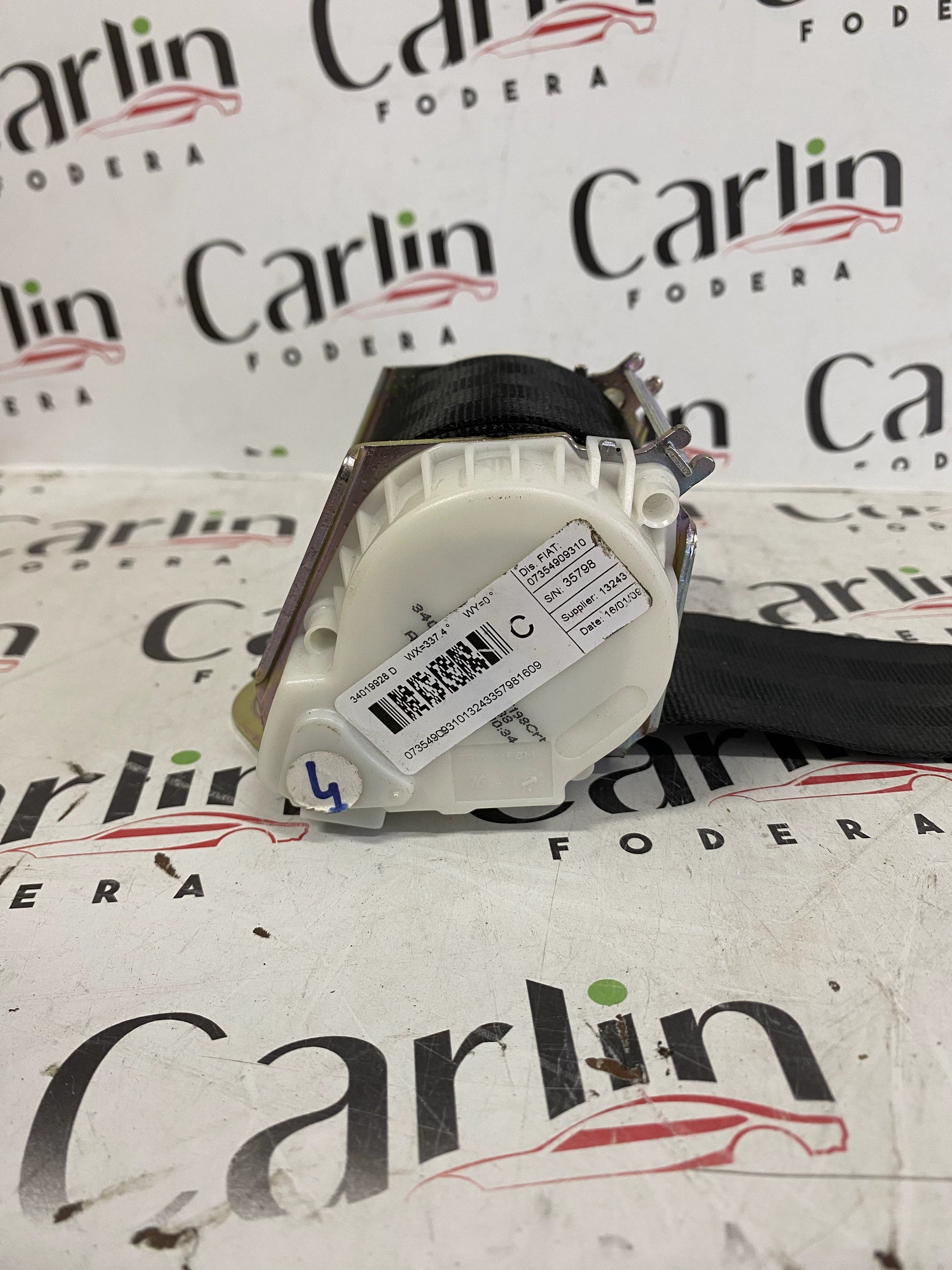 Cintura Sicurezza Posteriore Centrale FIAT Bravo MK2 (2007–2012) – Cod. 33058431 | Ricambio Originale Usato 5