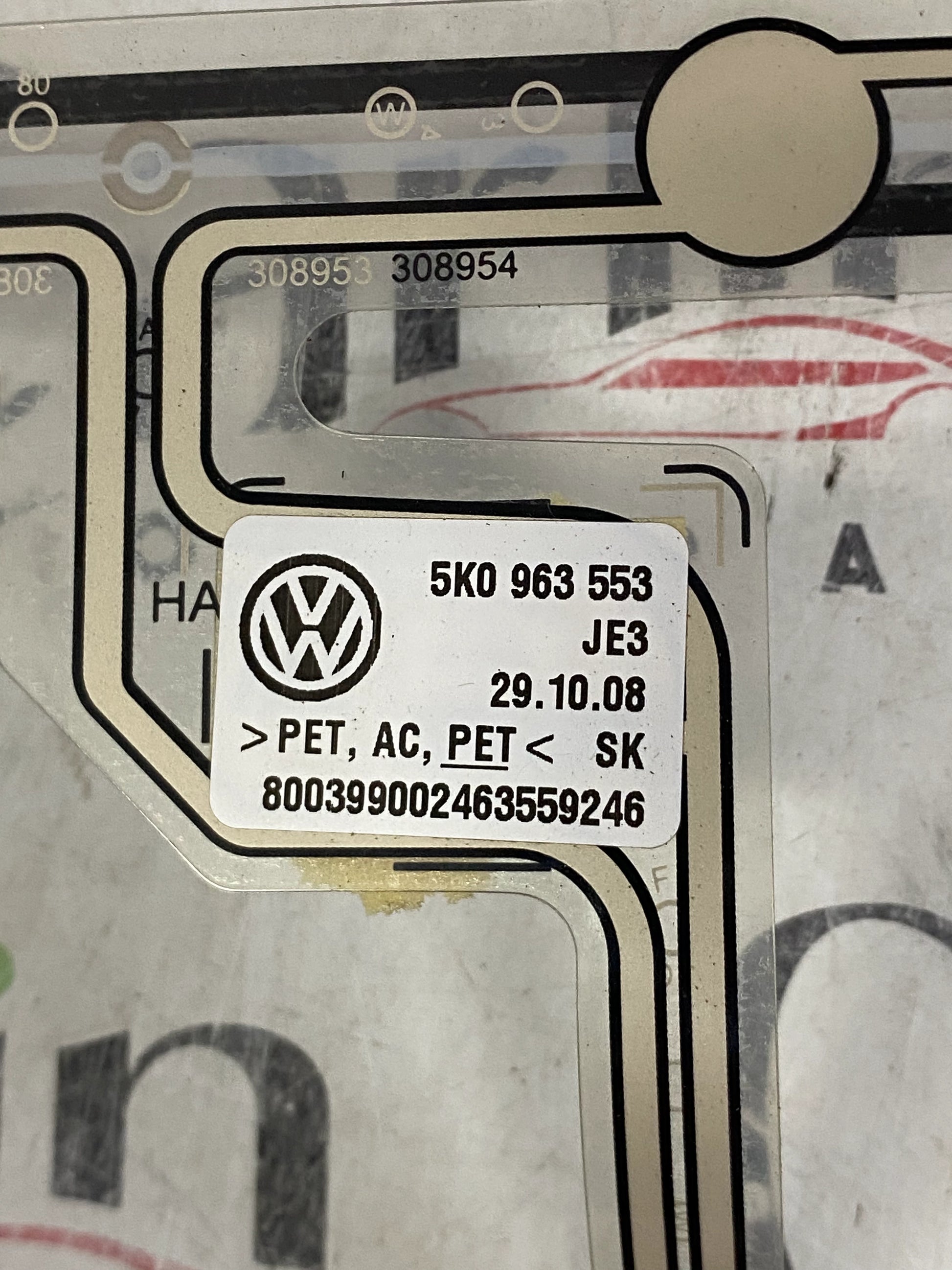 Sensore Occupazione Sedile Destro VW Golf / Tiguan – Cod. 5K0963553 | usato Originale 4