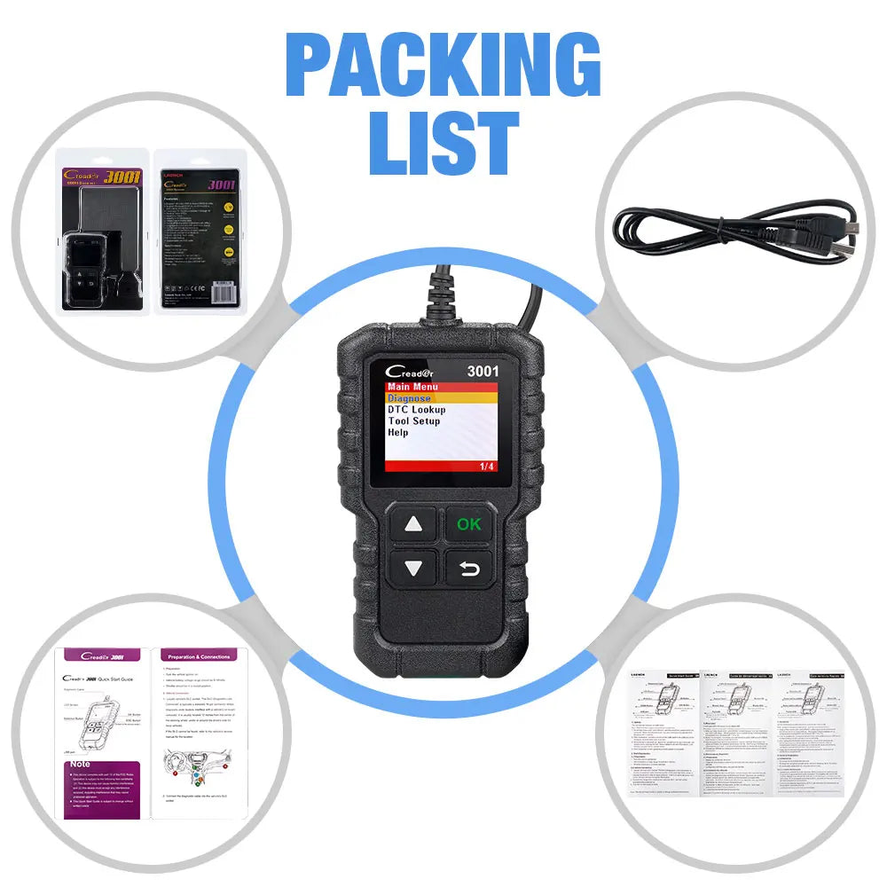 OBD Reader packaging list