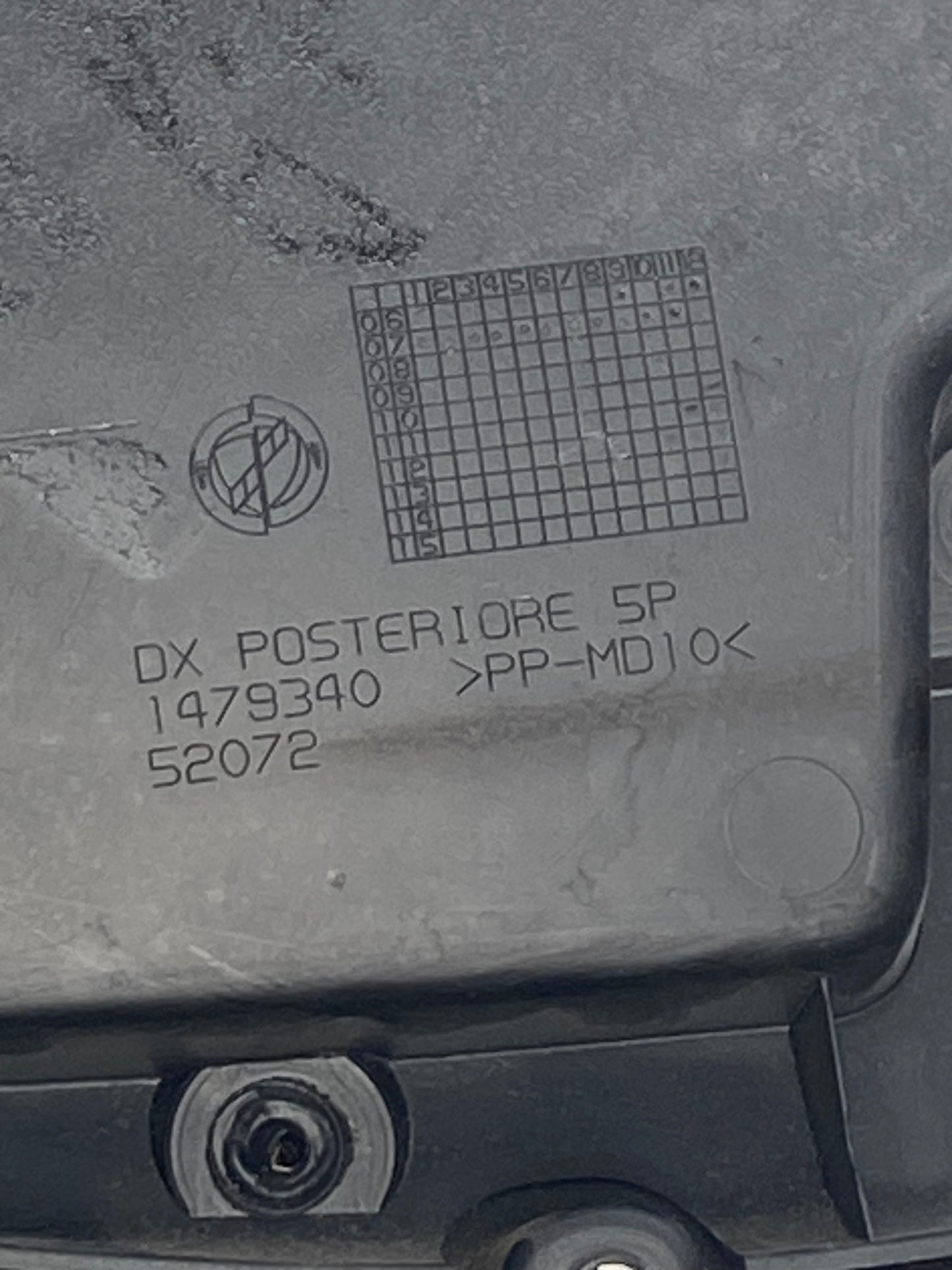 Pannello Interno Porta Posteriore Fiat Bravo 1479340/1480152 detail Right 2