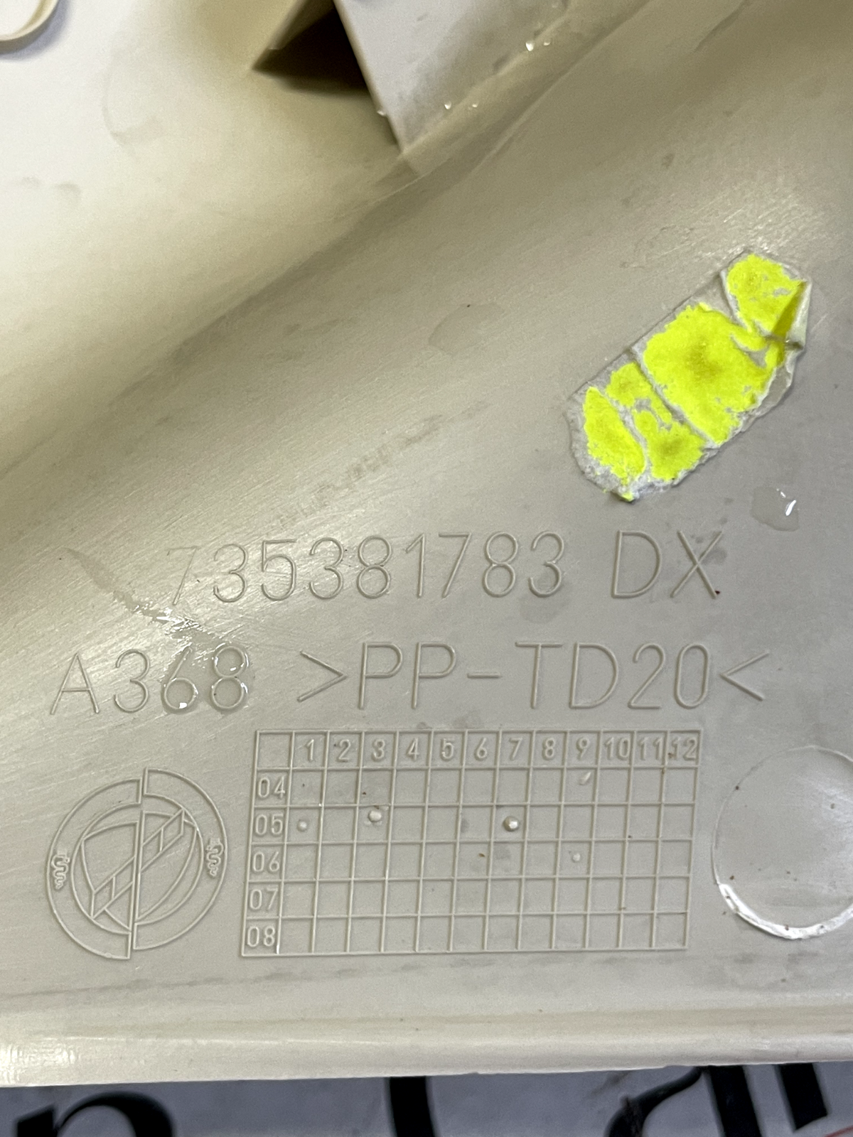 Rivestimento Montante Anteriore DX Lancia Musa/Fiat Idea detail 2