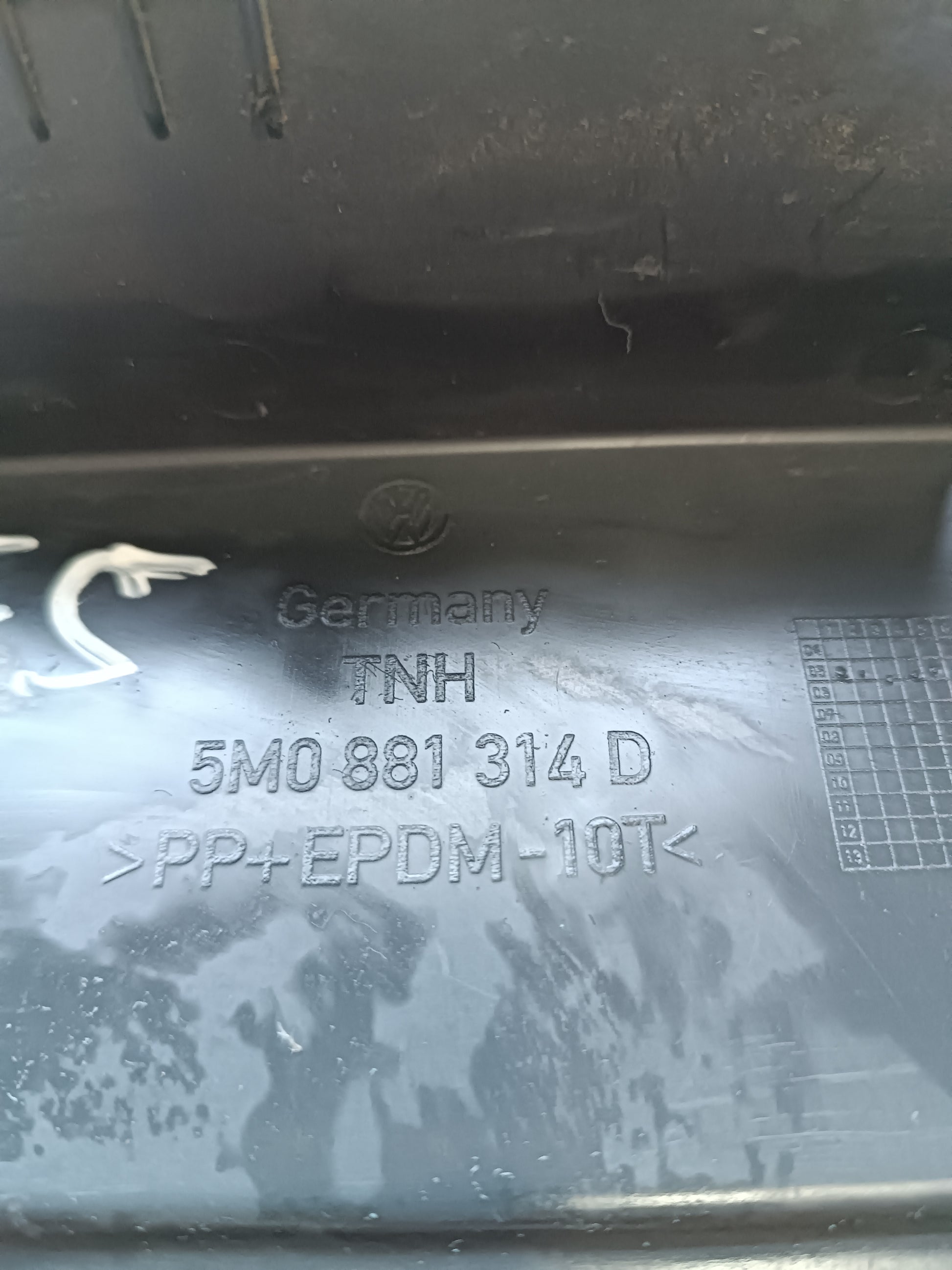 Rivestimento Sedile Passeggero Anteriore VW Golf V 5M0881314D detail 2