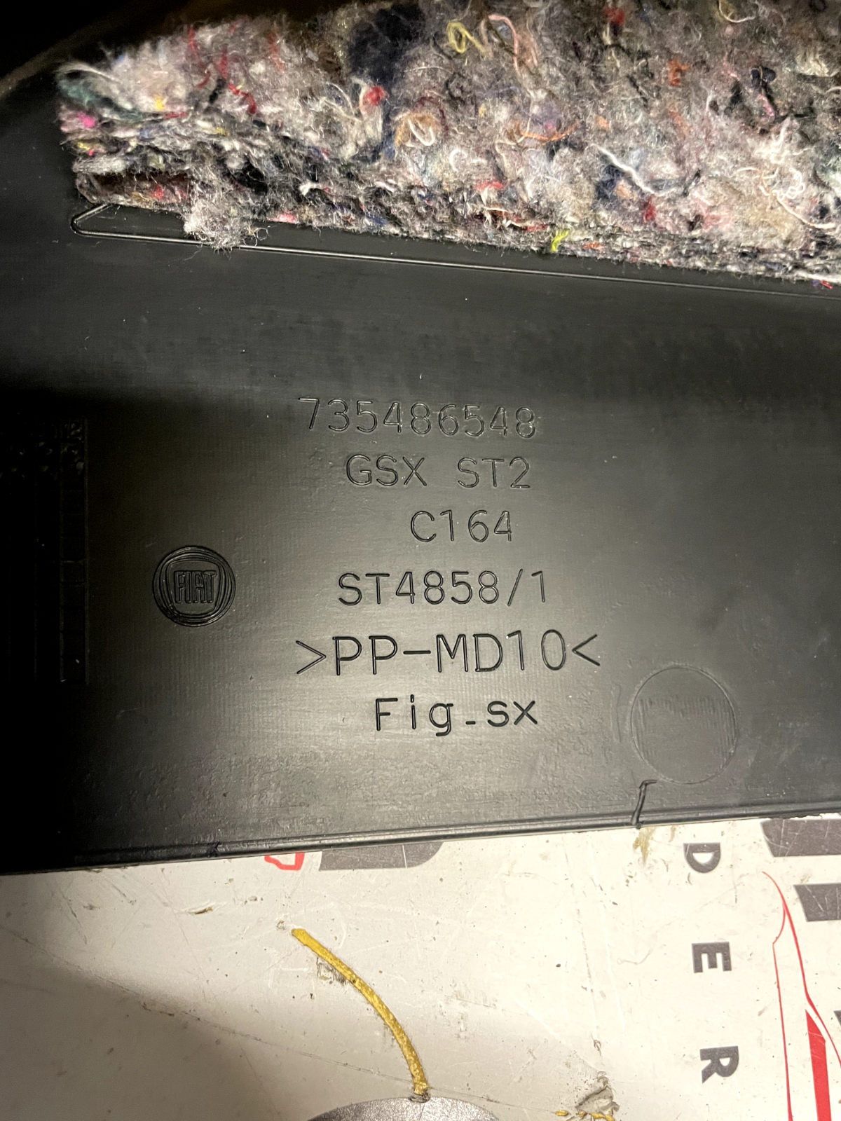 Rivestimento Tunnel Centrale Fiat Punto Evo 735486548 detail 2