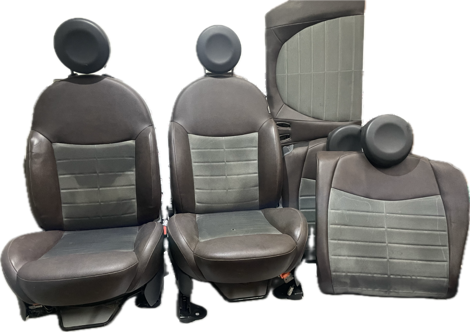 Sedile anteriore destro Fiat 500 in pelle marrone 6000626136 4