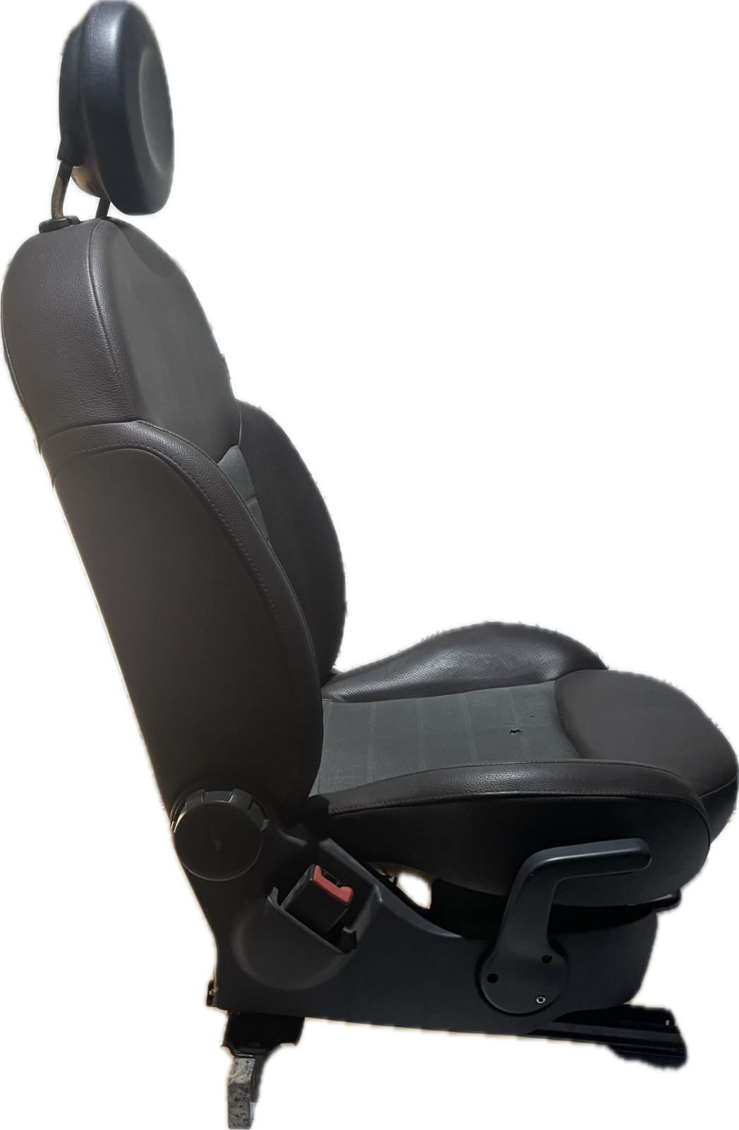 Sedile anteriore sinistro SX Fiat 500 in pelle marrone/tessuto 6000626136 detail