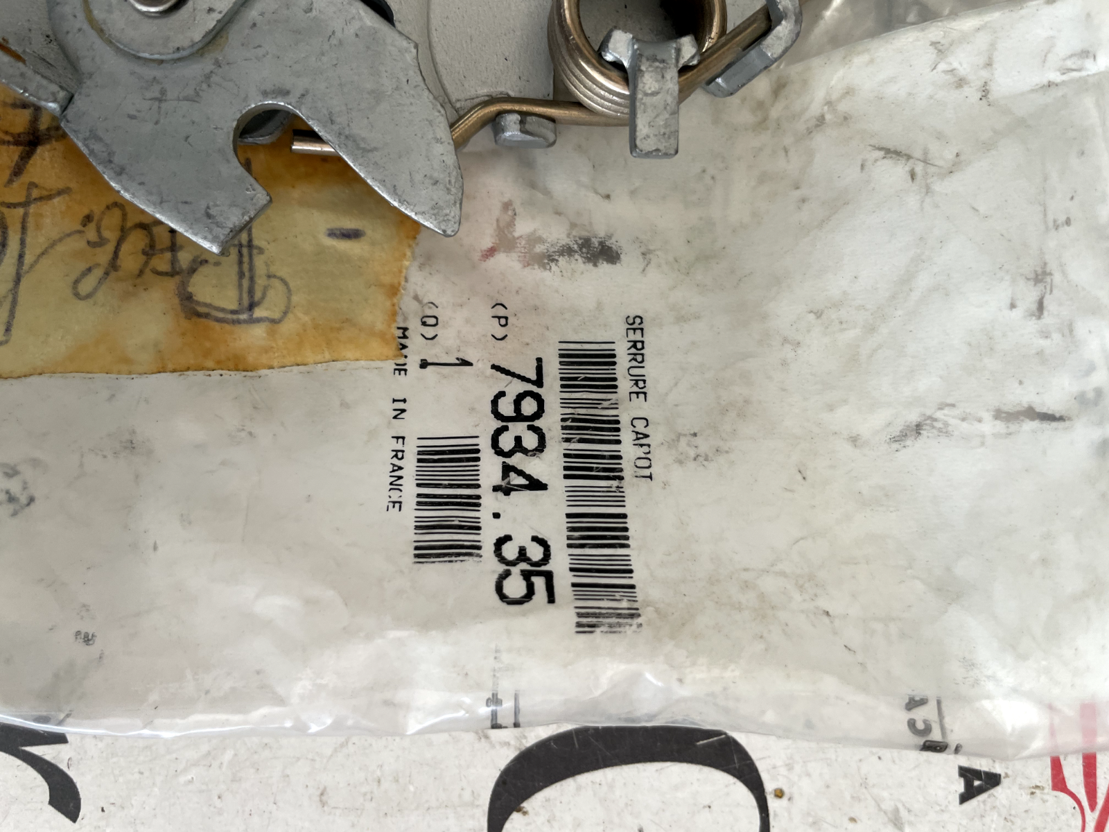 Serratura Cofano Peugeot 106/306/405/406/806 793435 detail 2