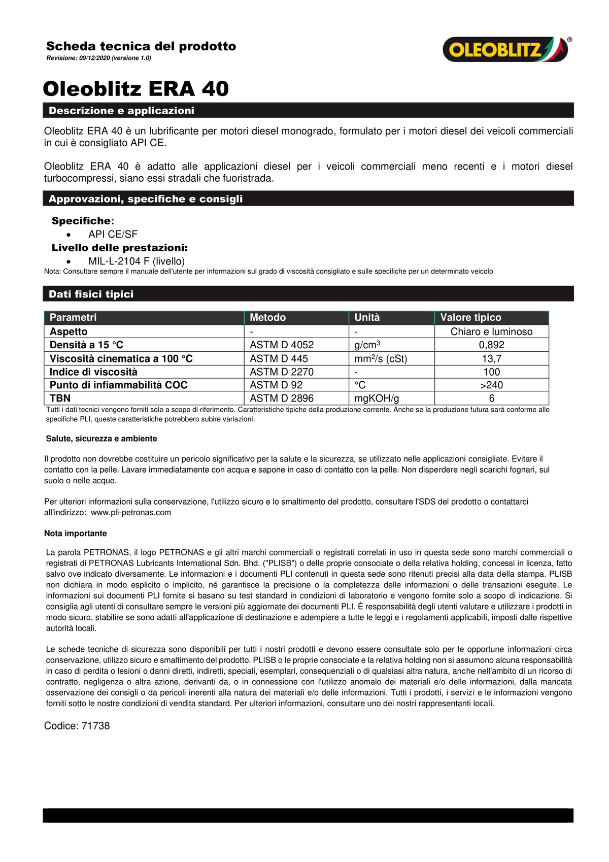 ERA 40 CE/SF Huile Moteur Minérale pour Véhicules Industriels Diesel - Oleoblitz
