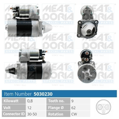 STARTER MOTOR FIAT PANDA (141), 600 (187) 