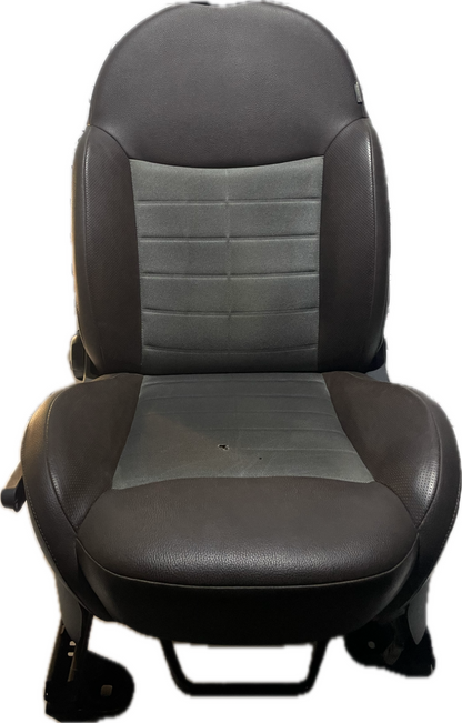 6000626136 FRONT LEFT SEAT IN BROWN LEATHER/FABRIC FIAT 500 