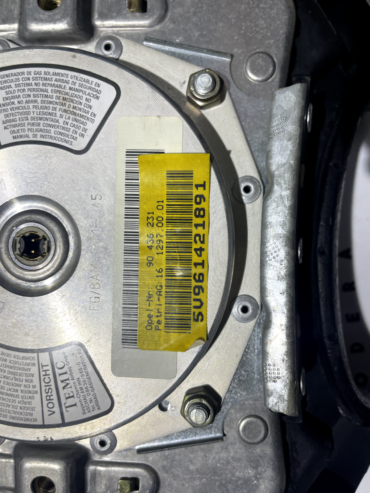 Airbag Lato Guida Opel Astra 90436231 detail 3