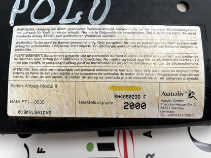 Airbag Sedile Lato Guida Volkswagen Polo 6N4880239D detail 5