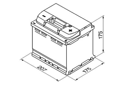 Batteria BOSCH S4 001 12V 44Ah 440A B13 detail 3
