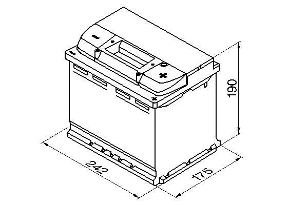 Batteria BOSCH S4 005 12V 60Ah 540A B13 - Auto Media Potenza detail 2