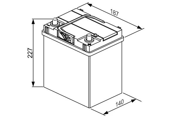 Batteria BOSCH S4 018 12V 40Ah 330A B00 detail 2
