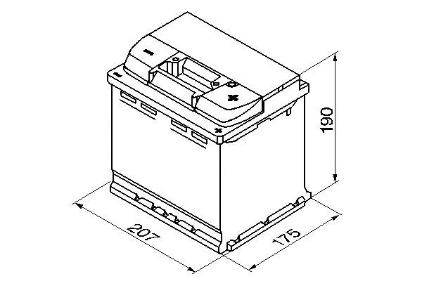 Batteria BOSCH S5 002 12V 54Ah 530A B13 - Alta Gamma detail 3