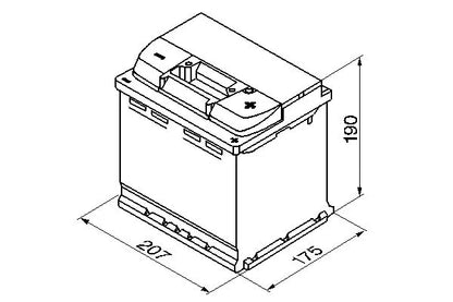 Batteria BOSCH S5 002 12V 54Ah 530A B13 - Alta Gamma detail 3