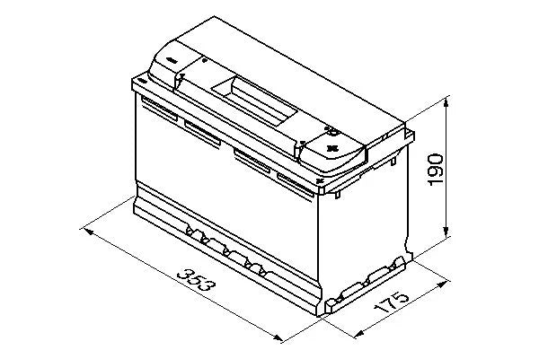 Batteria BOSCH S5 A08 12V 70Ah 760A B13 detail 2
