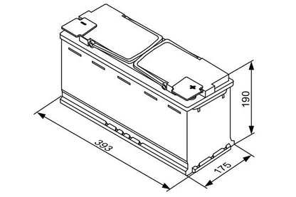 Batteria BOSCH S5 A15 12V 105Ah 950A B13 detail 3