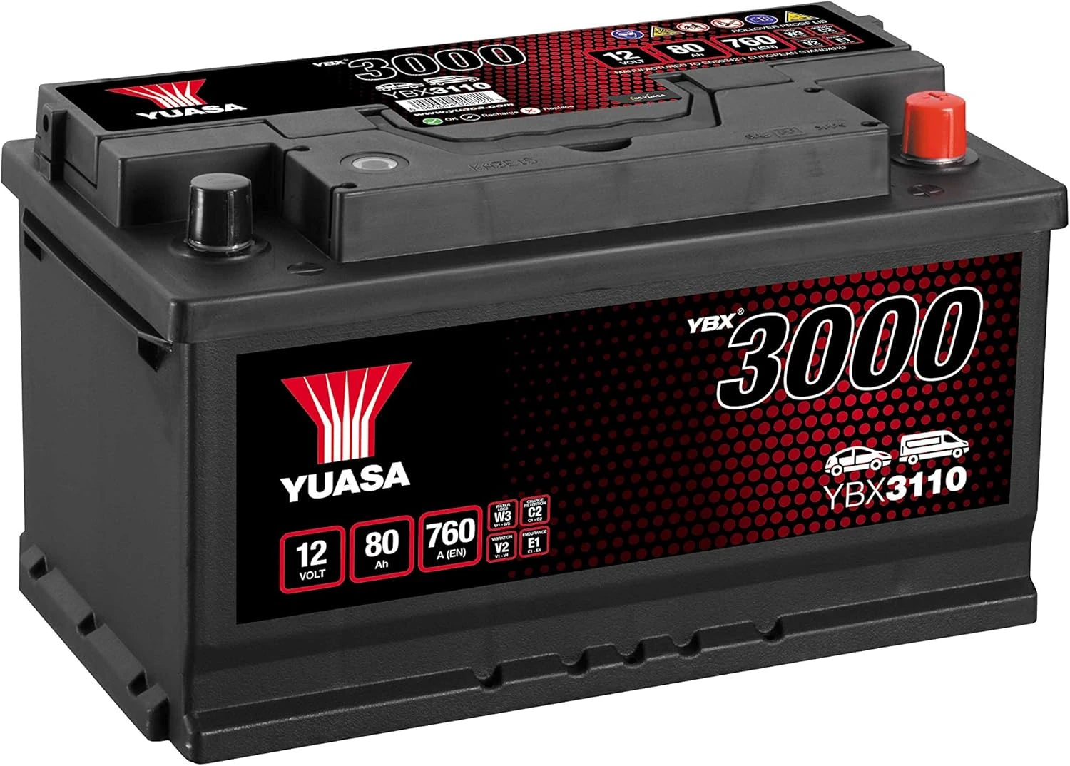 Batteria Yuasa YBX3110 - 80Ah 760A