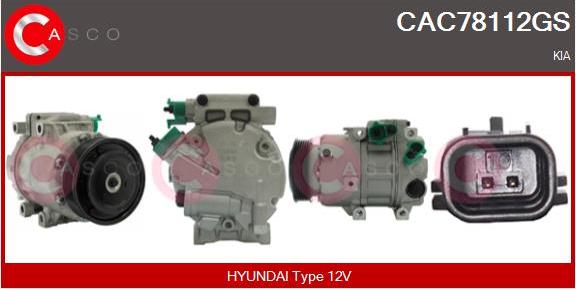 CASCO Compres.A/C  KIA-HYUNDAI - CASCO CAC78112GS