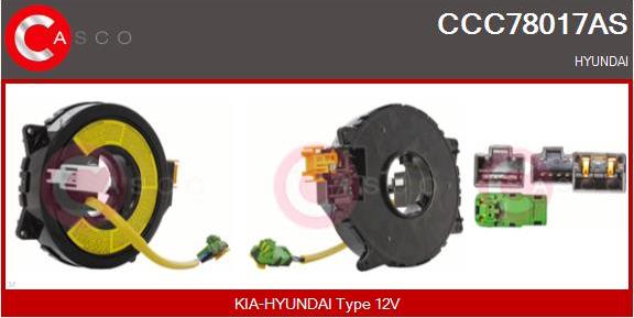 CASCO CLOCKSPRING AIRBAG  KIA-HYUNDAI - CASCO CCC78017AS