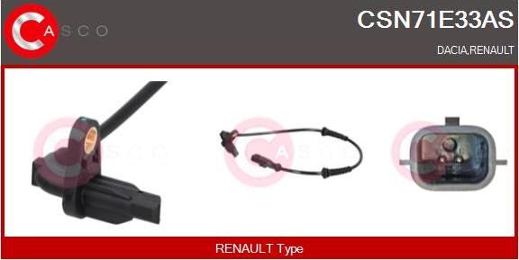 SENSORE GIRI RUOTA RENAULT - CASCO CSN71E33AS