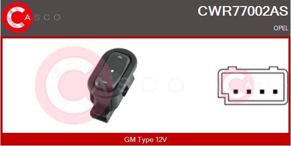 CASCO INTERRUTTORE ALZAVETRO  GM - CASCO CWR77002AS