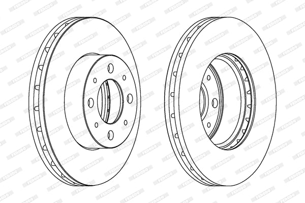 PAIR OF FRONT DISCS FIAT PANDA 1.2 1.3 JTD 03&gt;