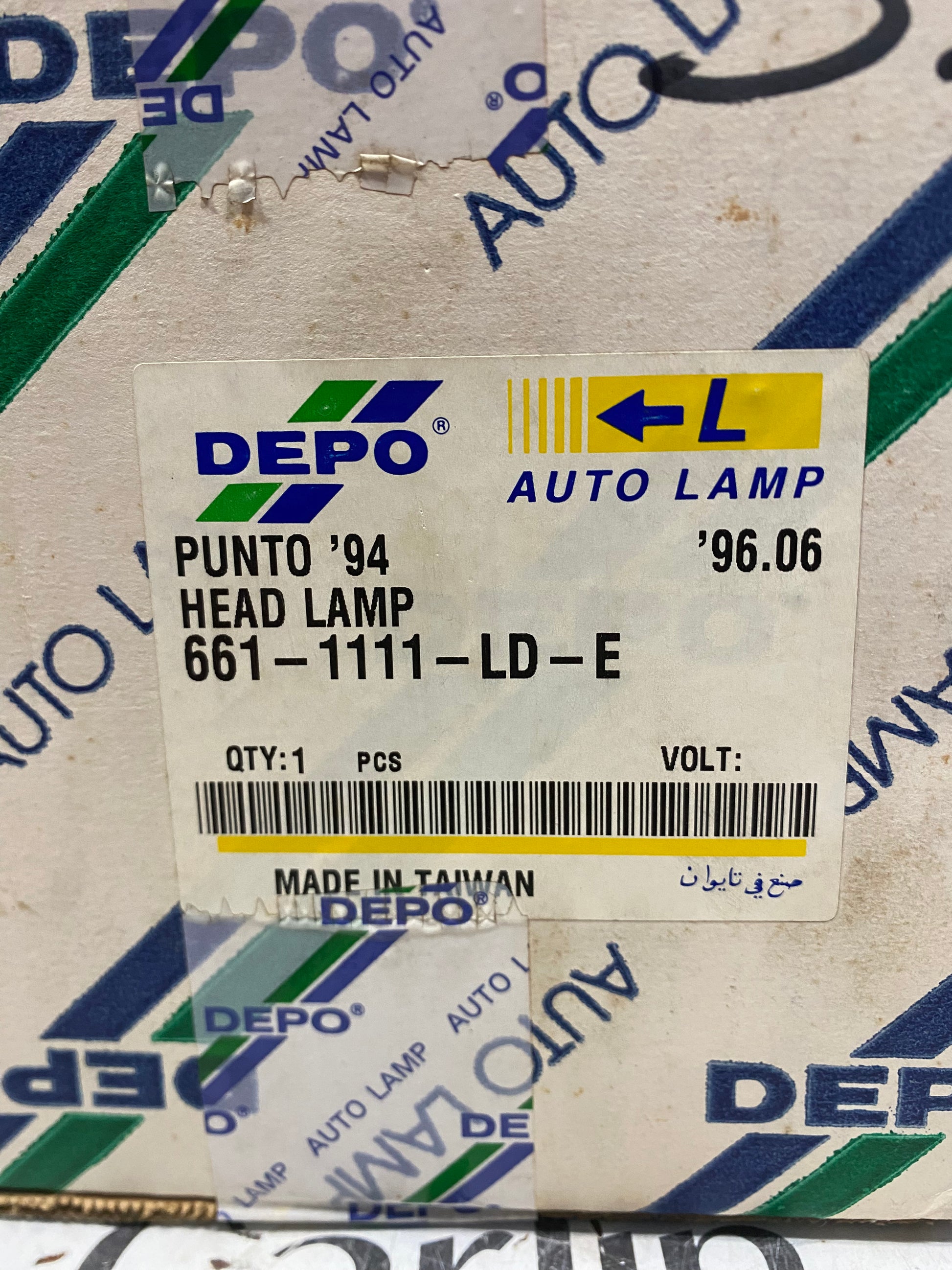 FARO ANTERIORE SINISTRO NUOVO – FIAT PUNTO (176) – DEPO 661-1111L-LD-E 7