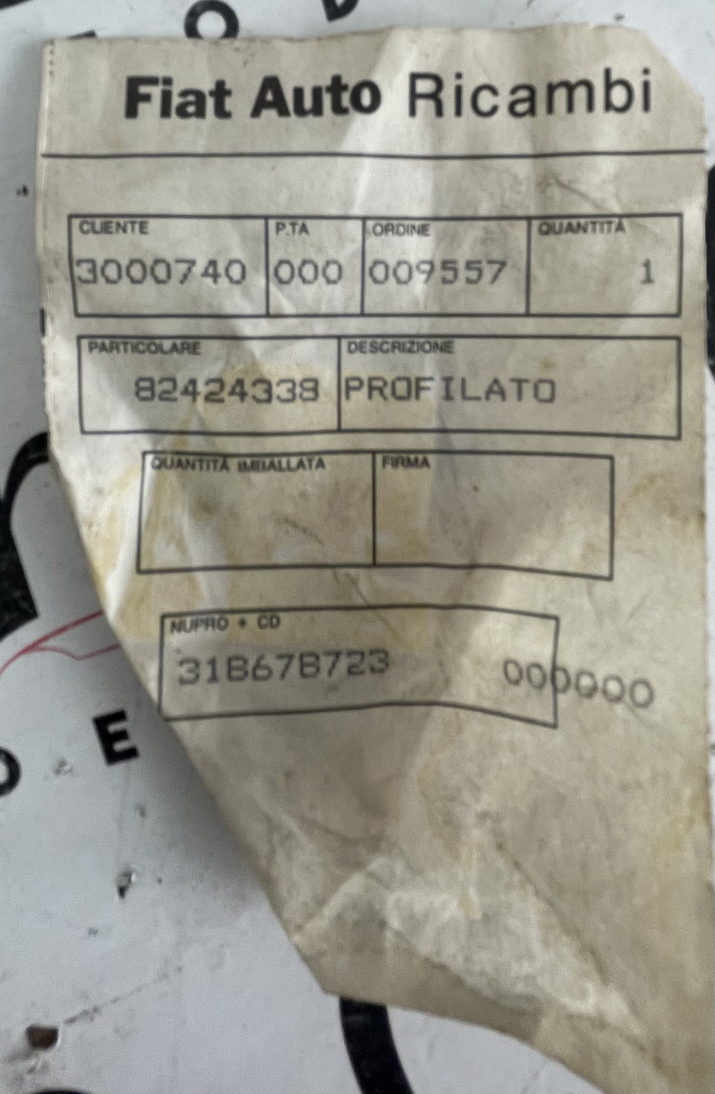 Profilo Cromato Paraurti Posteriore [82424338] - FIAT Croma - Nuovo Originale